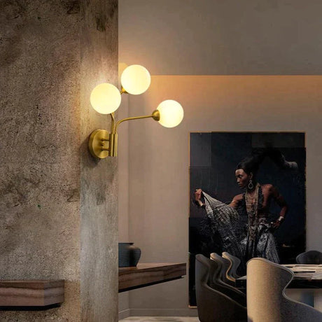 Nordic Minimalist Bedroom Bedside Light Corridor Aisle Full Copper Wall Lamp Lamps