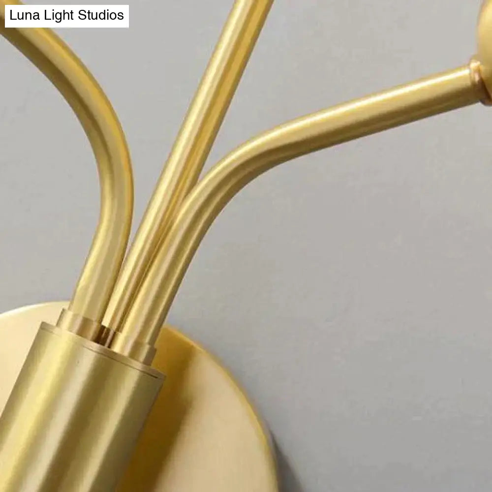 Nordic Minimalist Bedroom Bedside Light Corridor Aisle Full Copper Wall Lamp Copper Wall Lamps