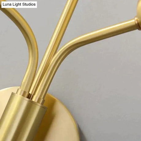 Nordic Minimalist Bedroom Bedside Light Corridor Aisle Full Copper Wall Lamp Copper Wall Lamps