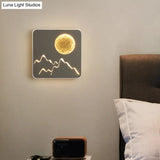 Nordic Minimalist Led Flush Mount Wall Light Sconce - Mini Round/Square Design In Black/White/Grey