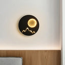 Nordic Minimalist Led Flush Mount Wall Light Sconce - Mini Round/Square Design In Black/White/Grey