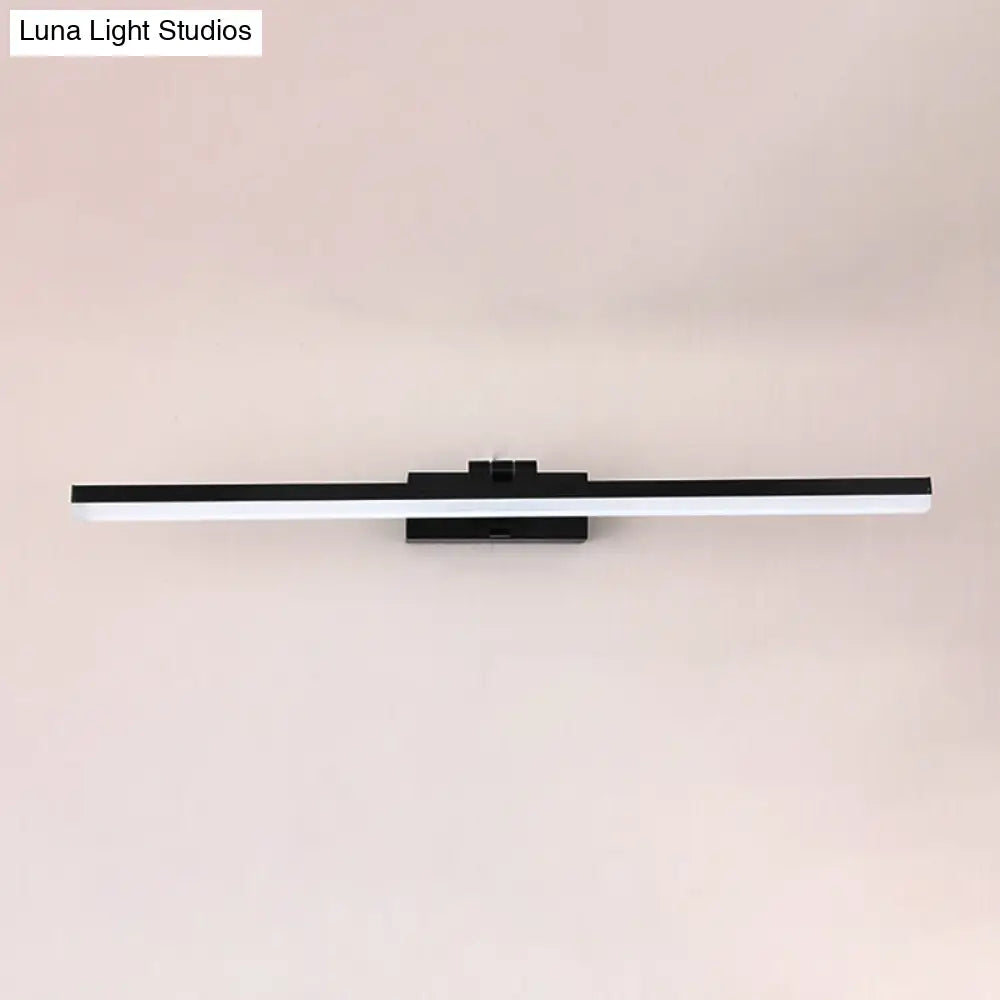 Nordic Minimalist Rectangular Metal Single Vanity Wall Light Fixture