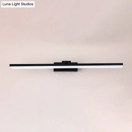 Nordic Minimalist Rectangular Metal Single Vanity Wall Light Fixture