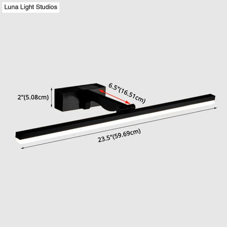 Nordic Minimalist Rectangular Metal Single Vanity Wall Light Fixture
