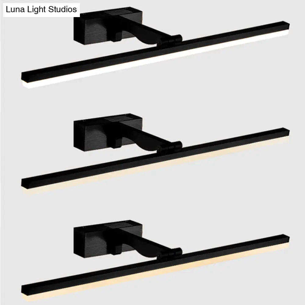 Nordic Minimalist Rectangular Metal Single Vanity Wall Light Fixture