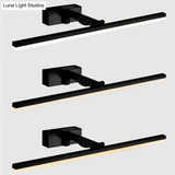 Nordic Minimalist Rectangular Metal Single Vanity Wall Light Fixture
