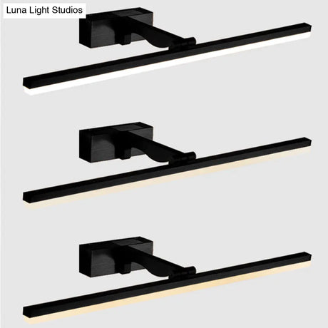 Nordic Minimalist Rectangular Metal Single Vanity Wall Light Fixture