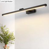 Nordic Minimalist Vanity Wall Light: Aluminum Single Rectangle Fixture