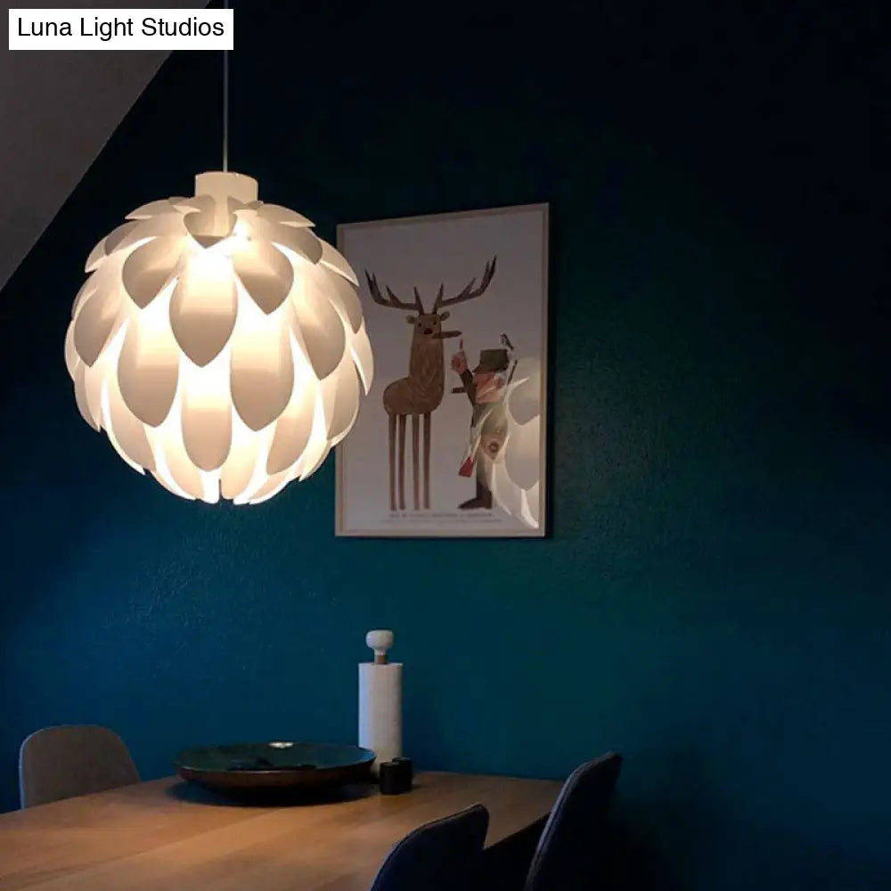 Nordic Modern White Pinecone Pendant Light - Pvc Living Room Lamp