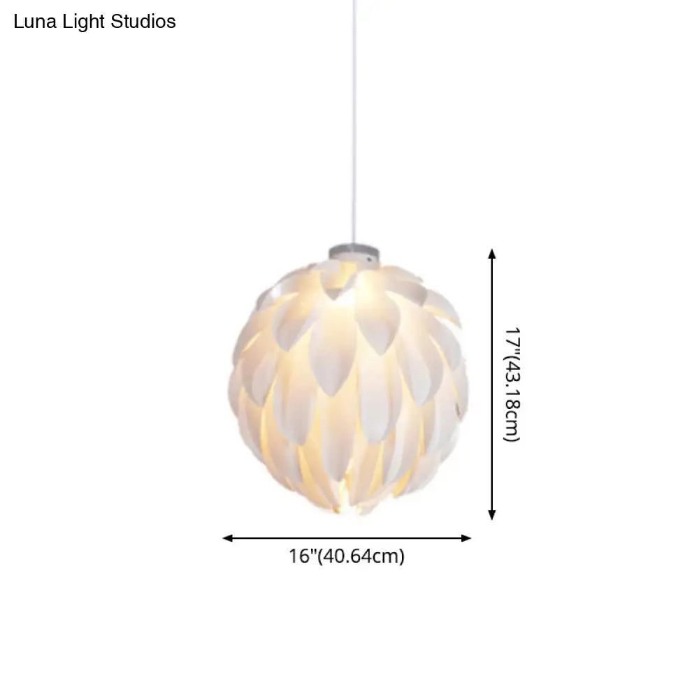 Nordic Modern White Pinecone Pendant Light - Pvc Living Room Lamp