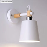 Nordic Monochrome Rotatable Wall Lamp With Empire Shade Ideal For Stairs