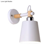 Nordic Monochrome Rotatable Wall Lamp With Empire Shade Ideal For Stairs