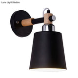 Nordic Monochrome Rotatable Wall Lamp With Empire Shade Ideal For Stairs
