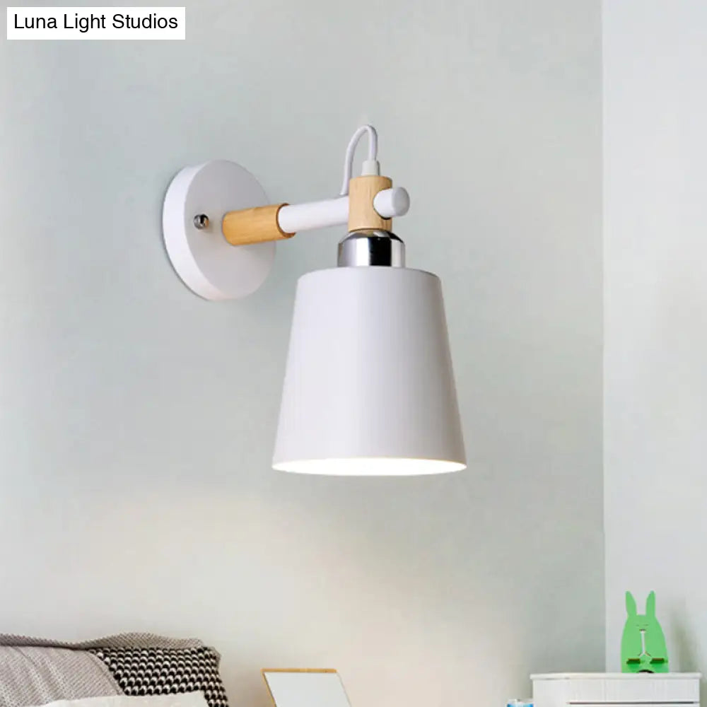 Nordic Monochrome Rotatable Wall Lamp With Empire Shade Ideal For Stairs