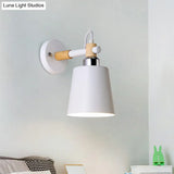 Nordic Monochrome Rotatable Wall Lamp With Empire Shade Ideal For Stairs