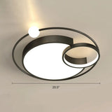 Nordic Moon Led Metal Ceiling Light For Bedroom Black / 20.5’ Third Gear