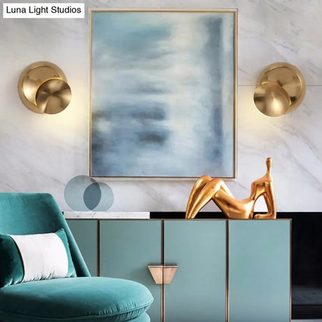 Nordic Moon-Shaped Led Sconce: Moveable Bedside Wall Light