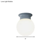 Nordic Orb Ceiling Mount Light - 1 Head Acrylic Lamp For Hallway