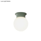 Nordic Orb Ceiling Mount Light - 1 Head Acrylic Lamp For Hallway