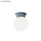 Nordic Orb Ceiling Mount Light - 1 Head Acrylic Lamp For Hallway
