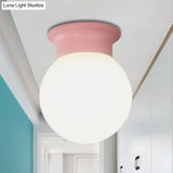 Nordic Orb Ceiling Mount Light - 1 Head Acrylic Lamp For Hallway
