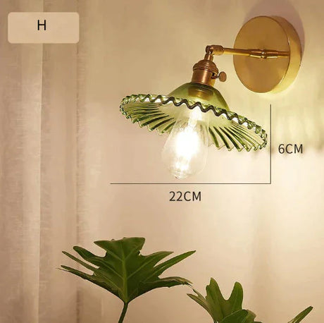 Nordic Retro Livingroom Bedroom Bedside Full Copper Wall Lamp Copper Wall Lamps
