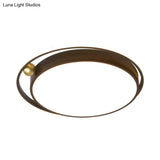 Nordic Round Acrylic Flush Mount Led Light Fixture - 16’/19.5’ Wide Black For Bedroom