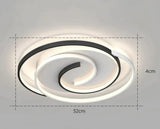 Nordic Simple Modern Atmosphere Light Luxury Living Room Bedroom Ceiling Lamp Black / C Tri-Color