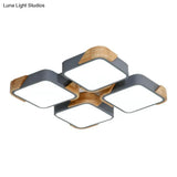 Nordic Splicing Flush Mount Led Ceiling Light For Living Room Acrylic Design