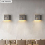Nordic Square Led Wall Sconce Light - Modern Cement Bedroom Lighting