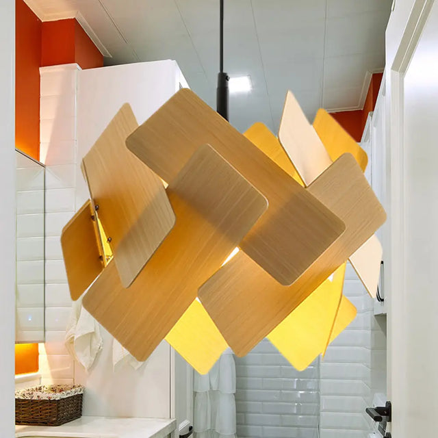 Nordic Style Acrylic Flower Pendant Lamp - Modern 1-Light Hanging Ceiling Light In Red/Blue/Light