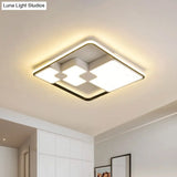 Nordic Style Acrylic Led Ceiling Light - Warm/White Lighting 18’/23.5’ Width