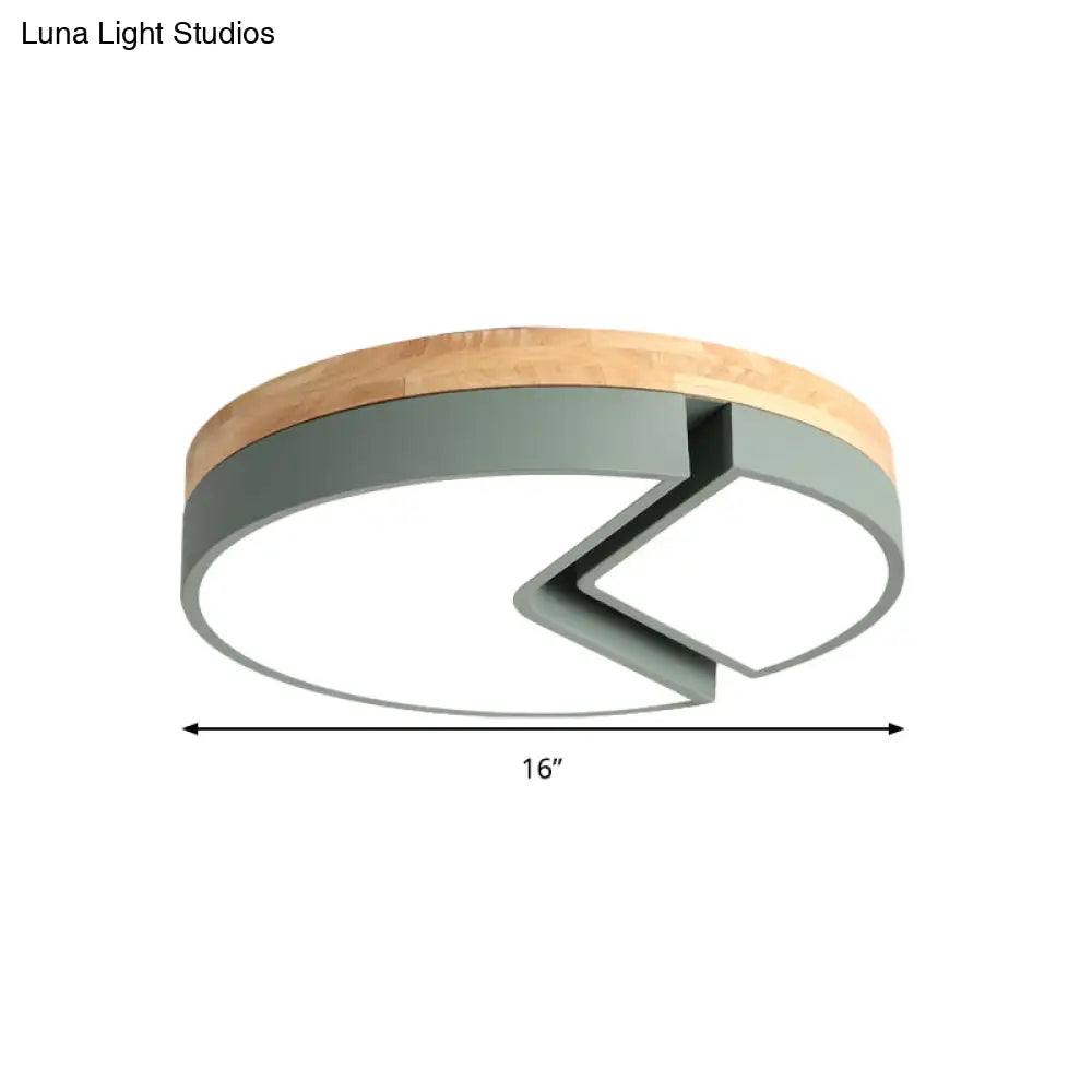 Nordic Style Acrylic Round Cake Light: Flush Mount Ceiling Light Perfect For Nursing Rooms