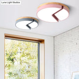 Nordic Style Acrylic Round Cake Light: Flush Mount Ceiling Light Perfect For Nursing Rooms