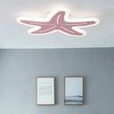 Nordic Style Acrylic Starfish Ceiling Mount Light - Ideal For Boys & Girls Bedrooms Pink / Warm
