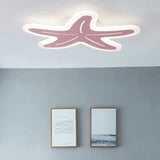 Nordic Style Acrylic Starfish Ceiling Mount Light - Ideal For Boys & Girls Bedrooms Pink / Warm