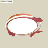 Nordic Style Bird Ceiling Light Fixture With Acrylic Led - Pink/Blue Flush Mount For Bedrooms