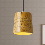 Nordic Style Cement Cone Pendant Light - 1 Black/White/Brown Yellow