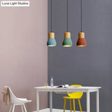 Nordic Style Cement Torch Pendant Lamp For Tea Station - Single Light