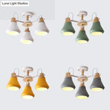 Nordic Style Child Bedroom Pendant Light With Metal Urn Shade - 3-Bulb Chandelier