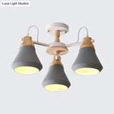 Nordic Style Child Bedroom Pendant Light With Metal Urn Shade - 3-Bulb Chandelier