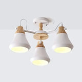 Nordic Style Child Bedroom Pendant Light With Metal Urn Shade - 3-Bulb Chandelier White