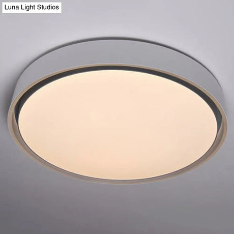 Nordic Style Circle Flush Led Ceiling Light For Bedrooms - Aluminum Mount Lighting Fixture