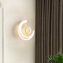 Nordic Style Crescent Wall Light: Acrylic Led Sconce For Living Room - Warm/White Lighting Fixture