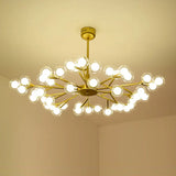 Nordic Style Dual Glass Glowworm Chandelier Pendant Light For Living Room Suspension 45 / Gold