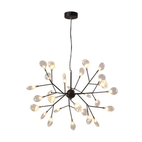 Nordic Style Firefly Led Glass Suspension Chandelier Light For Living Room 27 / Black
