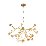 Nordic Style Firefly Led Glass Suspension Chandelier Light For Living Room 27 / Gold