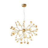 Nordic Style Firefly Led Glass Suspension Chandelier Light For Living Room 45 / Gold