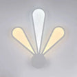 Nordic Style Floral Wall Lamp - White Metal Acrylic Sconce Light For Study Room/Shop /