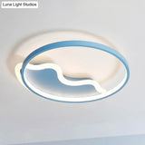 Nordic Style Flush Mount Acrylic Ceiling Light For Living Room And Foyer Décor Blue / 18 White